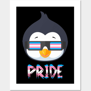 Penguin Transgender Flag Lgbt Posters and Art